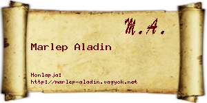 Marlep Aladin névjegykártya